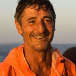 europe, croatia, portrait of a fisherman at dawn after a night's work