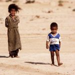 Algeria.Bambini nel villaggio di Amguid